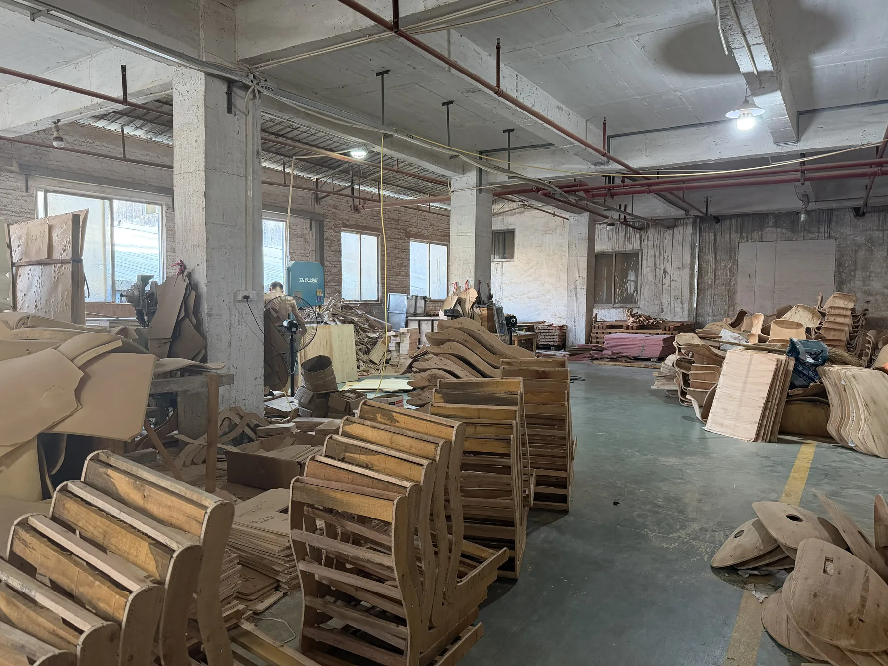 Wood structure production area