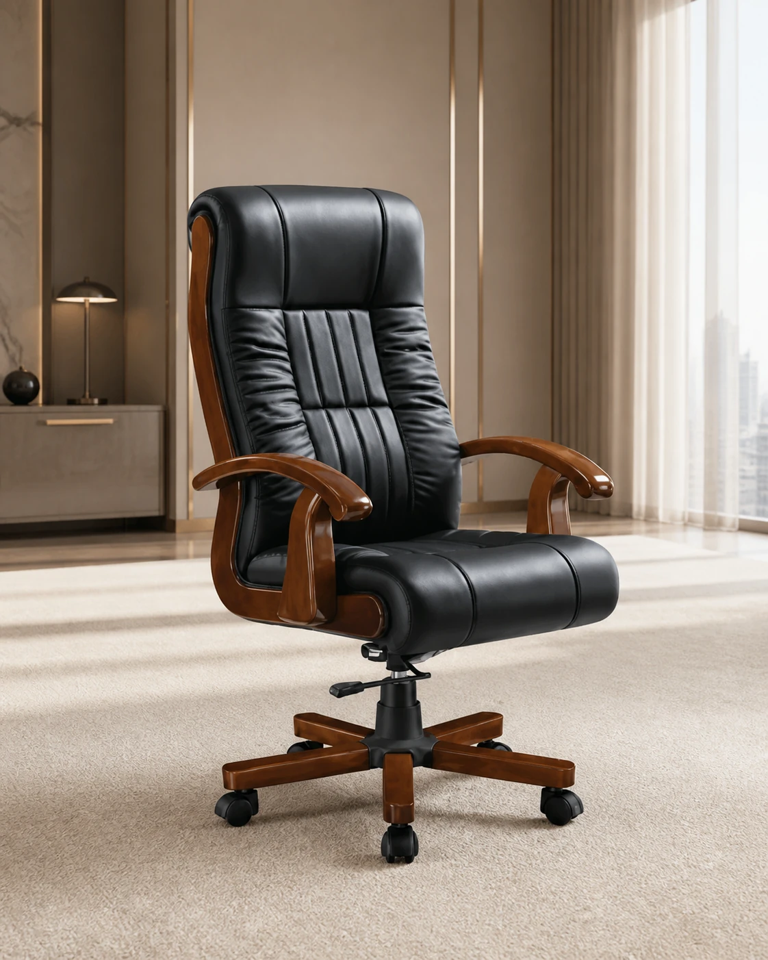 YHSP A13 Everett traditional leather executive chair, product view 1