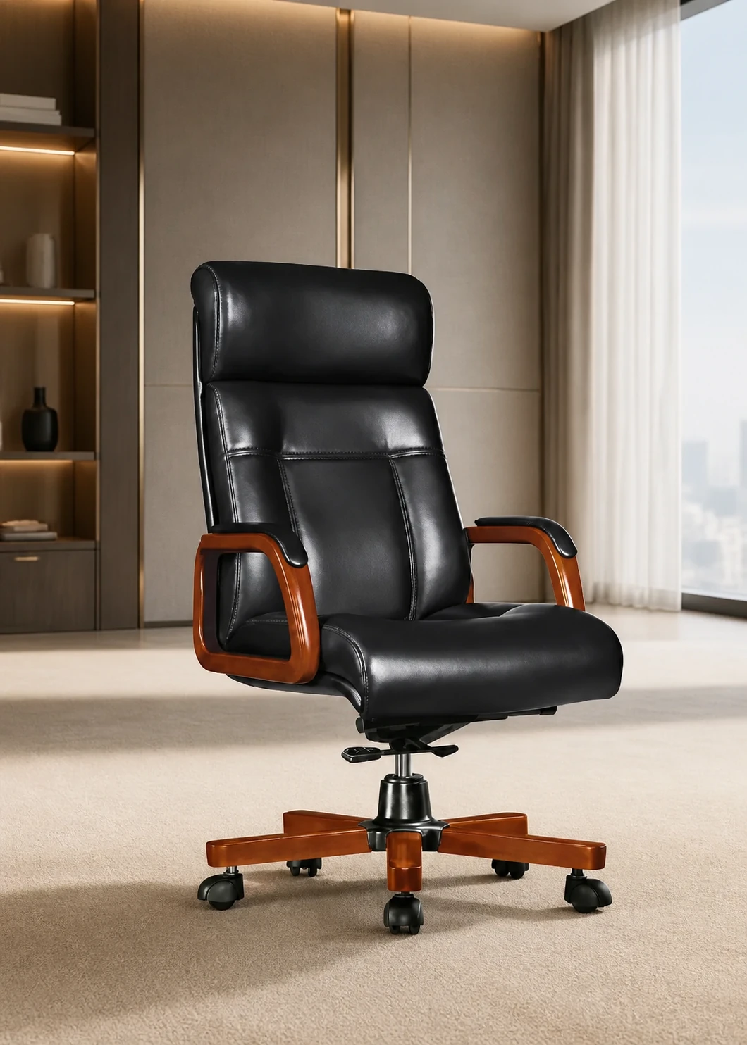 YHSP A421 Heritage traditional leather executive chair, product view 1